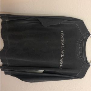 Oversized, distressed dark grey UCA pullover